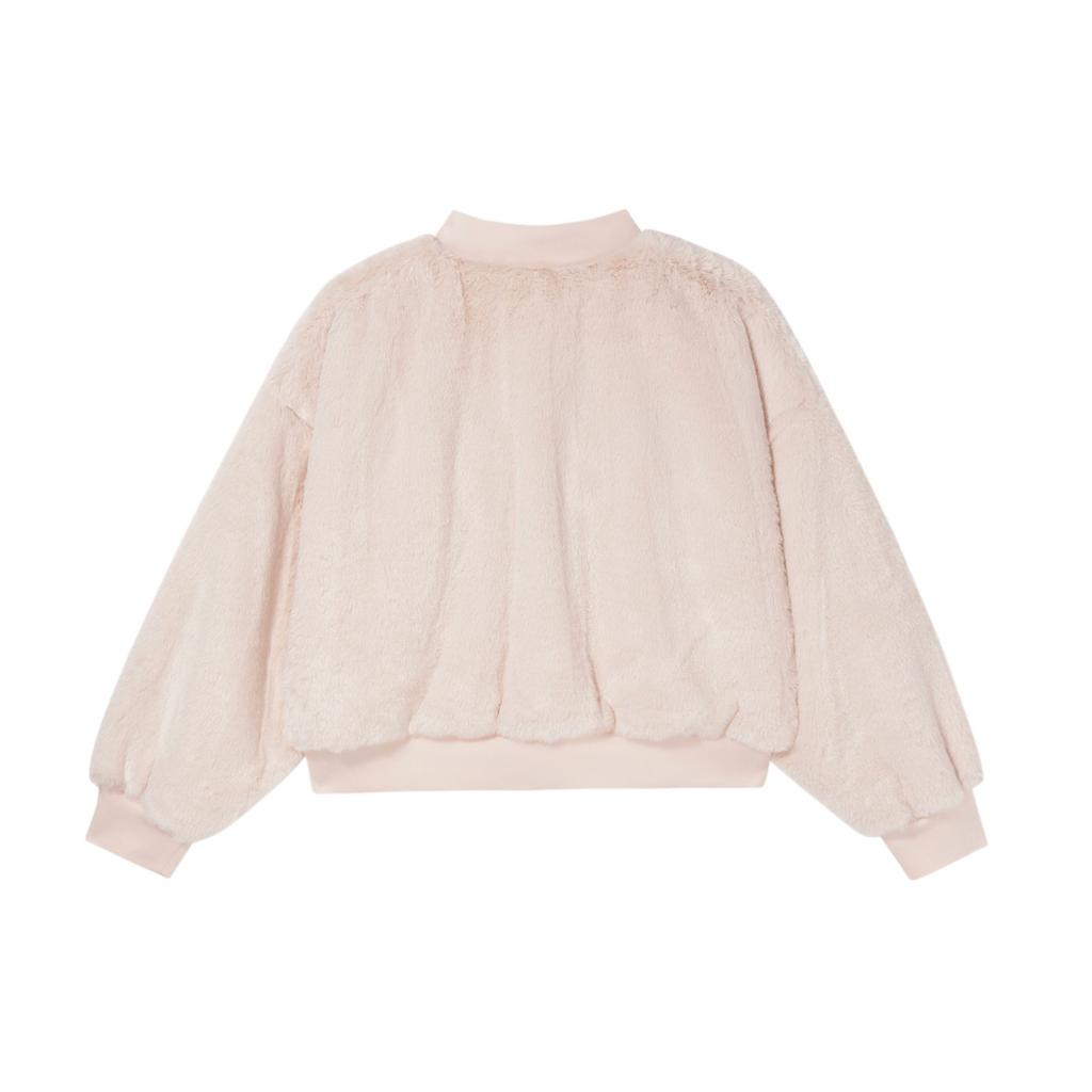 Nike Women's Sportswear Reversible Faux Fur Bomber Jacket Light Pink FB8693-838