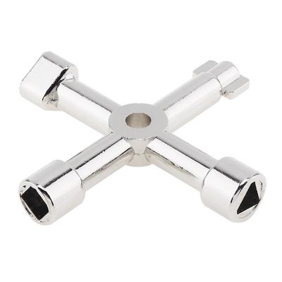 Multi-function 4 In 1 Key Wrench Universal Inside Cross Triangle Plumber for Cabinet Train Elevator