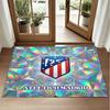 Atletico Madrid Design Crystal Velvet Rug Soft Decorative Mat for Bedroom Entrance