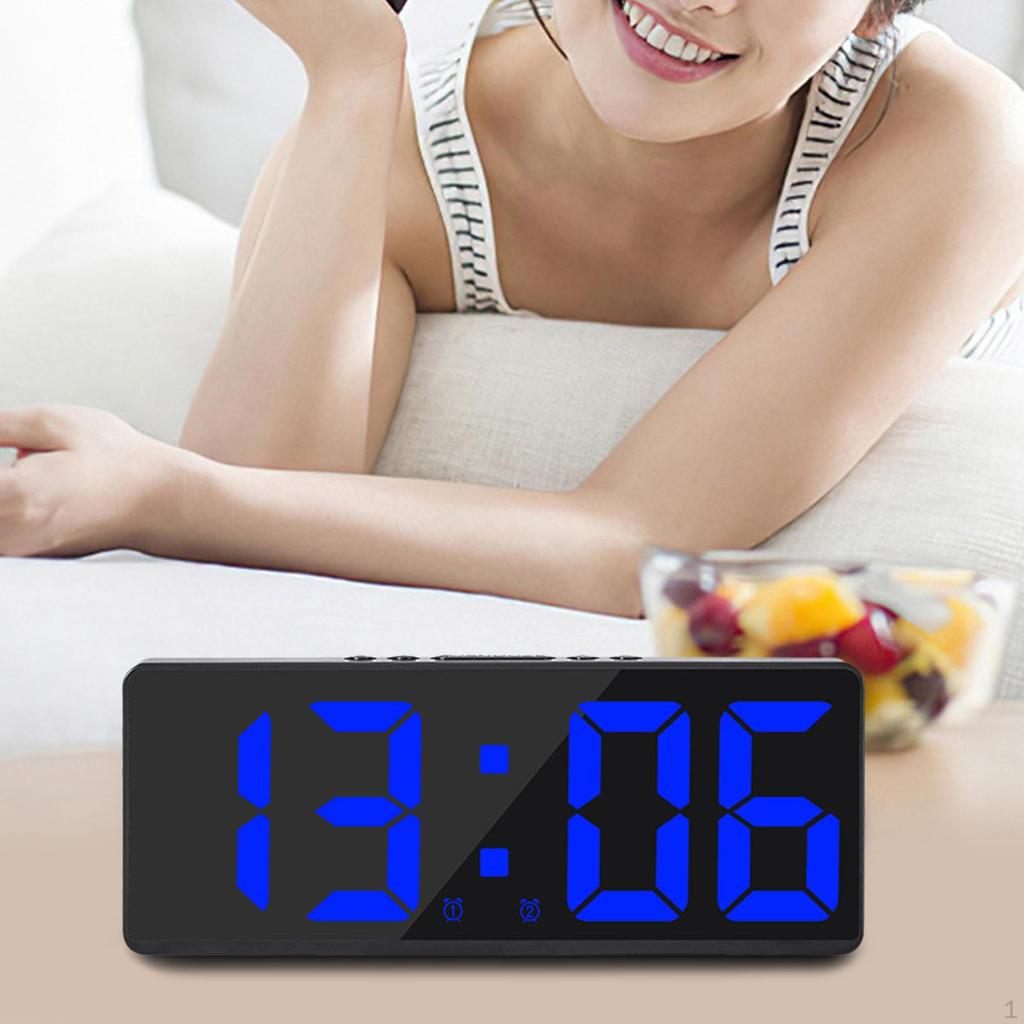 Digital Electronic , USB Large Display with Snooze 2 s Dimmable Temperature 5 Brightness Office