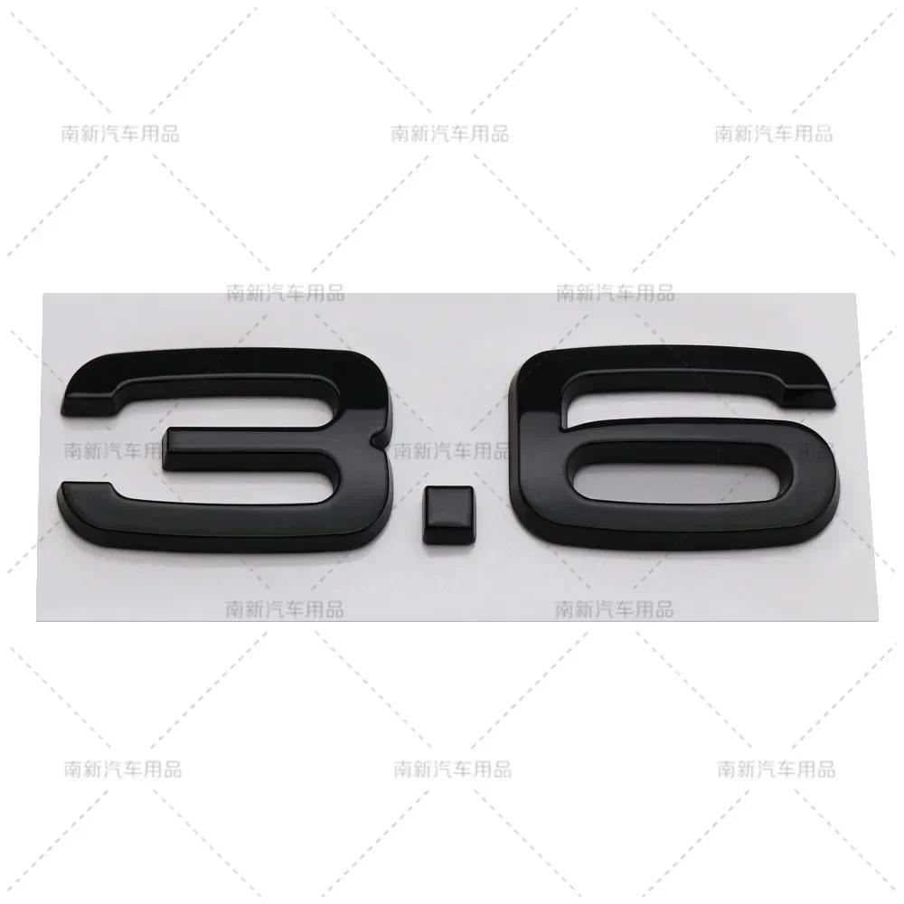 3D ABS Letters 2.4 3.6 4.2 Car Rear Trunk Tailgate Side Fender Badge Emblem Sticker Decals For Audi A4 A5 A6 A7 A8 Q3 Q5 Q7