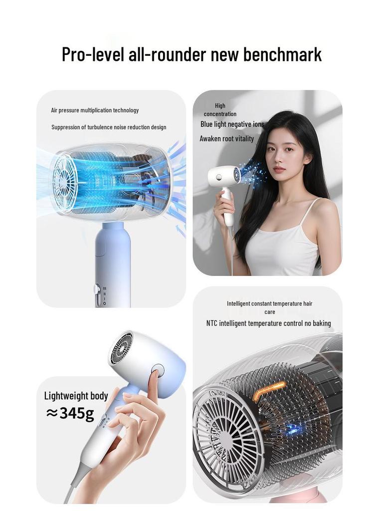 Youteng Portable Folding Hair Dryer: High Air Volume, Ideal for Dorms & Hotels