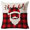 Christmas Celebration Pillow Elk Snowman Festive Cushion Cover Red Sofa Back Cushion Pillow Cover