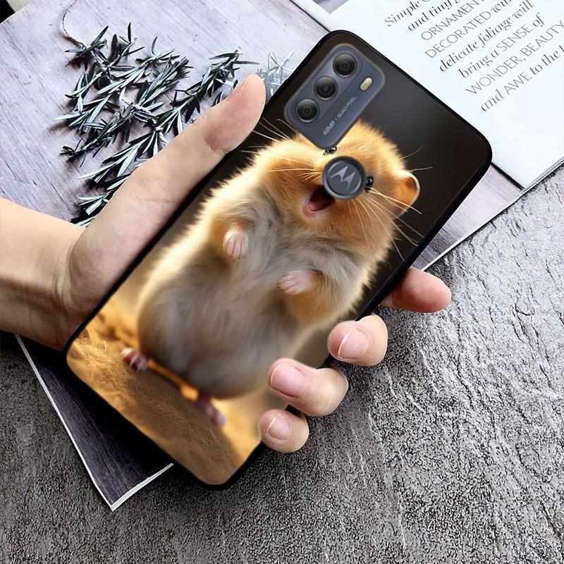 Cute Hamster Phone Case For Moto G84 G04 G22 G31 G32 G42 G52 G10 G20 G30 G60 G13 G14 G50 G100 G73 G23
