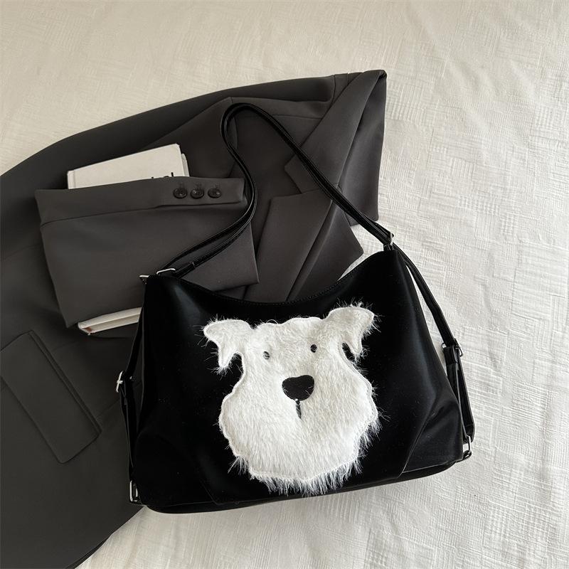 

2024 Новый персонализированный женский рюкзак Commuter High Value Стильная простая сумка-тоут на одно плечо с подмышкой чёрный