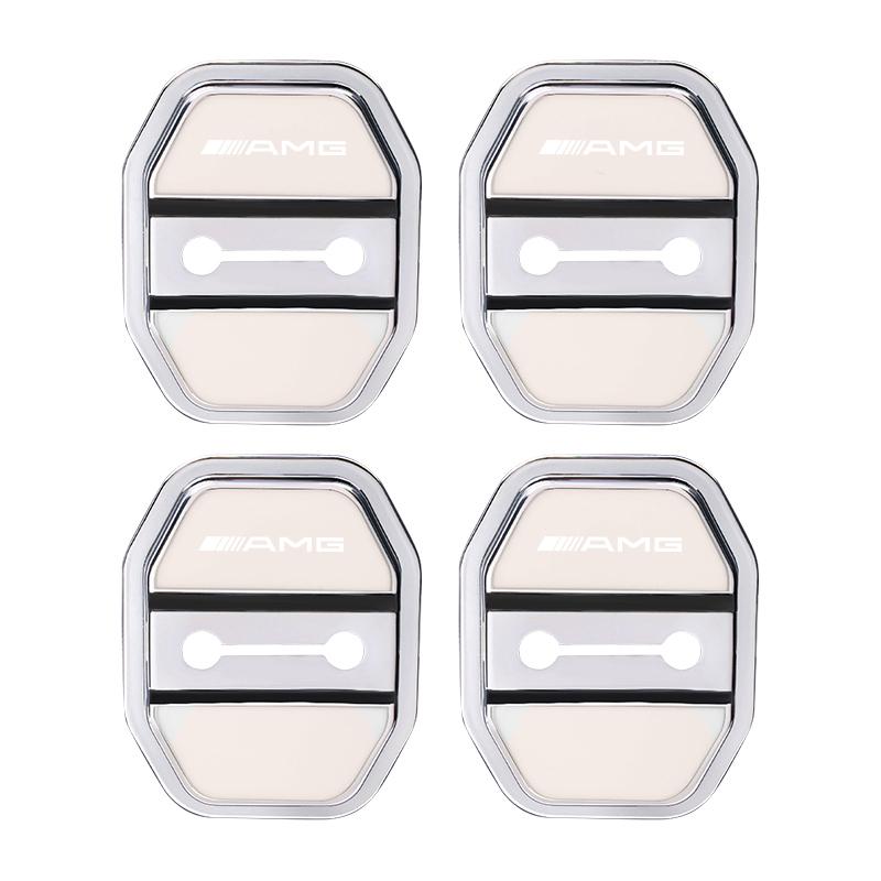 

4Pcs Silicone Car Door Lock Cover Protective Buckle Cover Sticker For Mercedes Benz AMG W203 W206 W220 W205 W211 W212 W201 W168 серебро белый