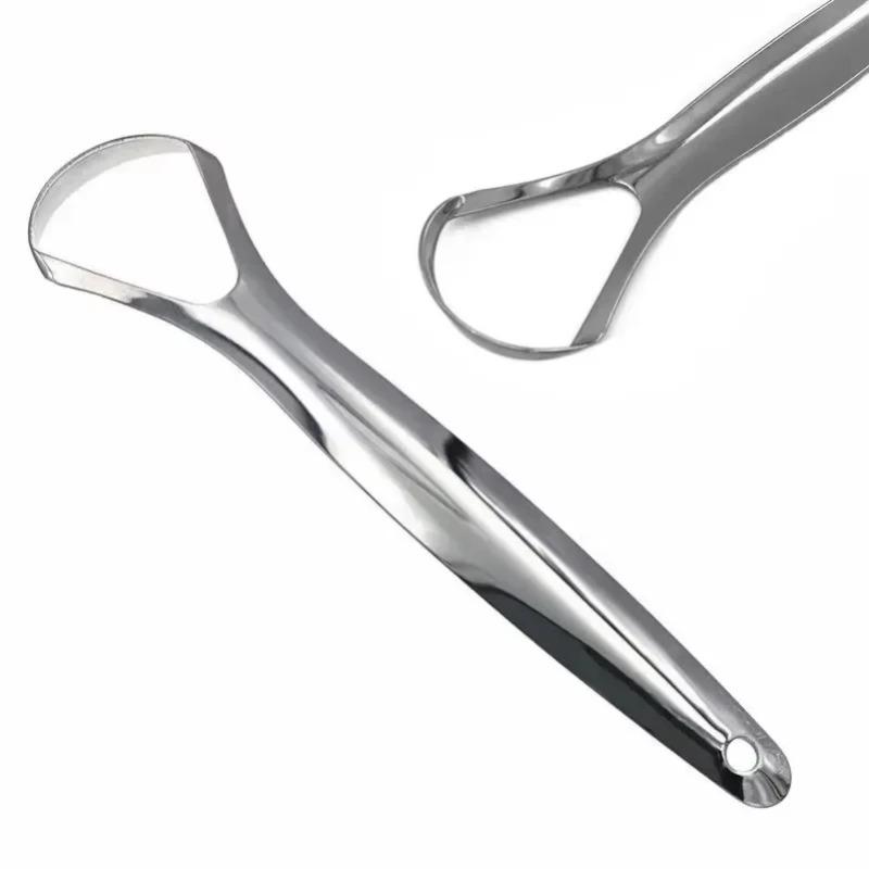 Stainless Steel Tongue Scraper for Halitosis Tongue Coating Remover Oral Hygiene Tool Tongue Cleaner Brush