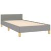 Vidaxl Bed Frame Without Mattress, Light Gray, 80X200 Cm, Upholstered In Fabric