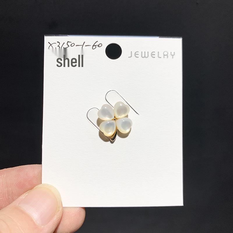 Bo Xin Yun Japanese-Style Opal Four-Leaf Clover Brooch for Summer Cardigans