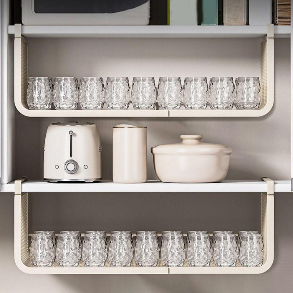 Large Capacity Retractable Hanging Basket Carbon Steel Spice Holder  Bathroom