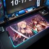 azur lane Mouse Pad RGB Gaming Mousepad Big LED Pad PC Desk Mat Luminous Mouse Pad Large Keyboard Mats Table Rug With Backlit