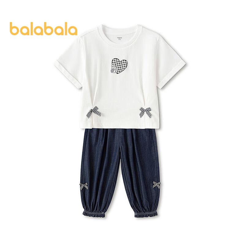 Balabala Girls  Sweet Bow Summer Set 90