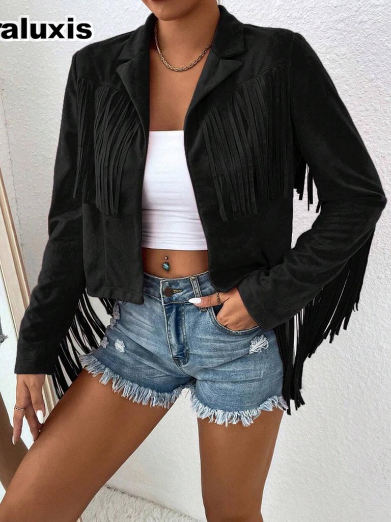 Damen Herbst Winter Neuer Stil Schlank Geschnitten Rüschen Langarm Mantel Jacke Warm Mode Elegant