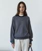 SIYAZU Sikn2207 Wool Blend Preppy Striped Knit_Navy