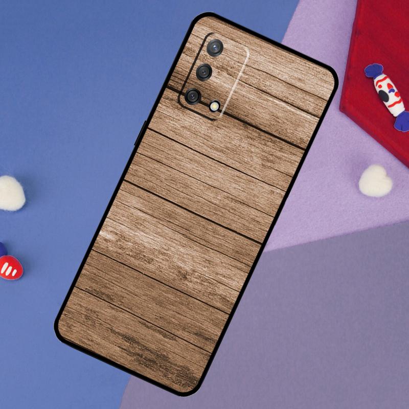 Oak Wood Texture Pattern Case For Oppo A17 A60 A40 A80 A16 A76 A96 A98 A58 A78 A18 A38 A57 A74 A54 A94 A15 A5 A6 Pro