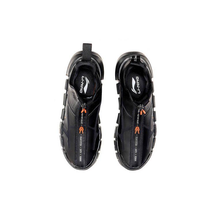 Li Ning CF Slip Resistant Abrasion Resistant High top Basketball Shoes Men's Black AGBP101-2