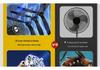 Leistungsstarker industrieller oszillierender Wandventilator für Werkstätten und Fabriken