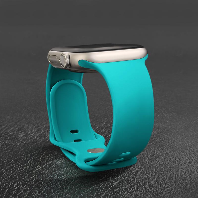 Sport Silicone Strap For Apple Watch Bands 44mm 46mm 42mm 45mm 41mm 49 40mm Correa Bracelet iWatch series 10 11 9 8 7 ultra 3 SE