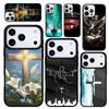 Capa Case for iPhone 17 Air 16 Pro Max 15 Plus 11 13 Mini 14 12 Back Phone Cover Faith Cross Cool