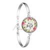 Neues Mode-Bibelvers-Armband Handgefertigtes Glasarmband Schriftzitat Schmuck Christliches Geschenk für Frauen Männer