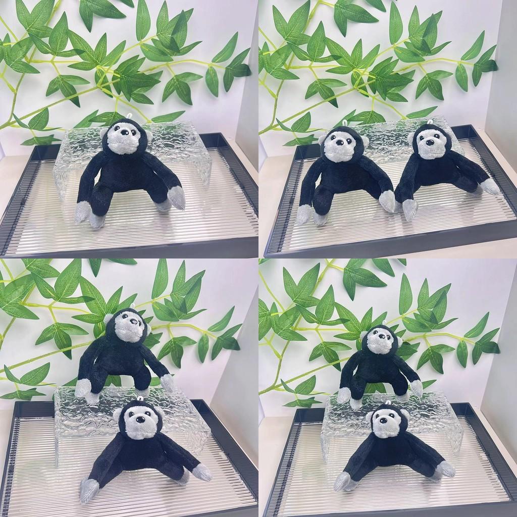 Gorilla Plush Delightful Charm Keyring Soft Short Fur Cute Cartoon Design Character