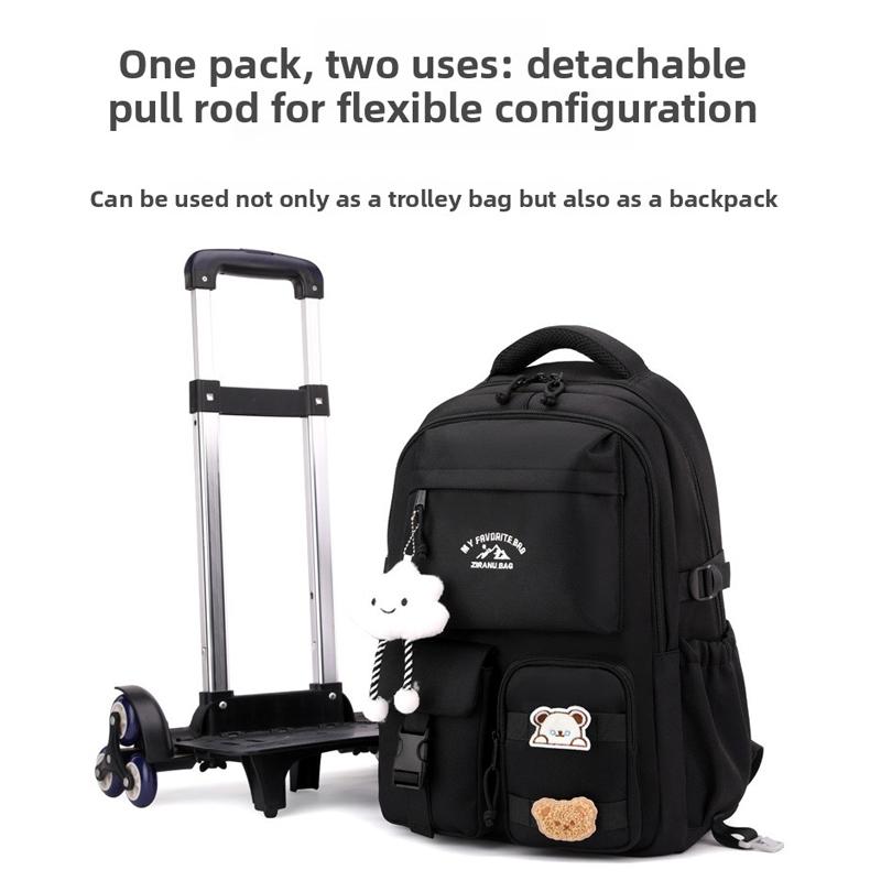 Zaino con ruote per bambini Borsa da scuola per studenti Zaini con rotelle Borsa Bambini Ragazze Trolley scolastico Borsa da scuola con ruote Zaino per libri