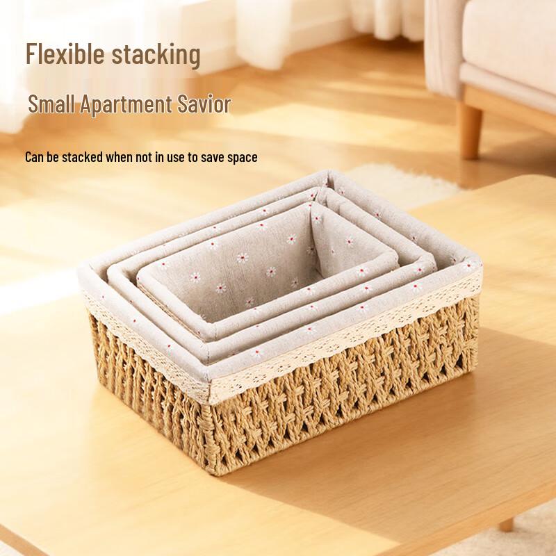 Rattan Woven Storage Basket Set