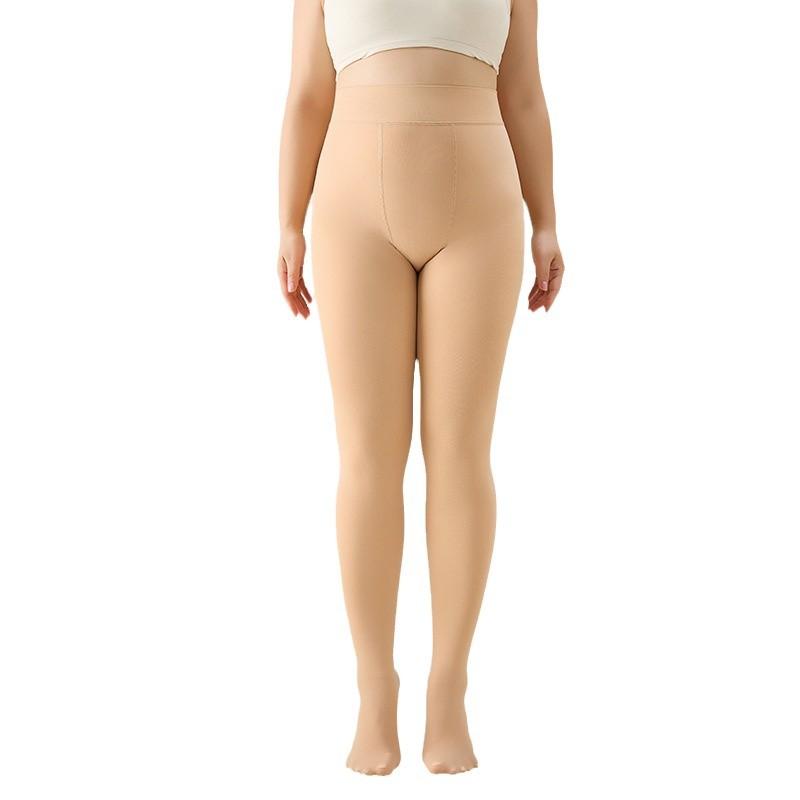 Fat MM Plus-size single-layer bare-leg illusion tights for women, autumn and winter, natural skin tone, light compression, slimming pantyhose