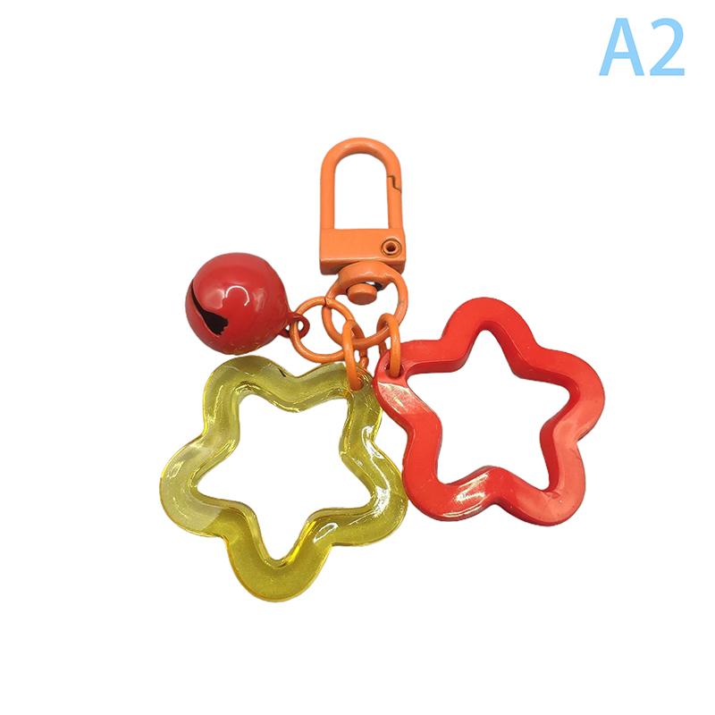 1 buc stele cu cinci colțuri clopot pandantiv breloc culoare bomboane geantă breloc bijuterii pentru femei fată mașina agățat breloc suport