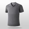 Knitted POLO Shirt Men's Thin Shirt Collar Hollow Polo Shirt Short-sleeved Top Shirt Half-sleeved T-shirt