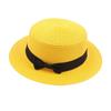Women's British-Style Summer Hat Simple Small-Brimmed Straw Hat Korean-Style Bow-Knot Flat-Top Sun Hat Popular Women's Straw Hat