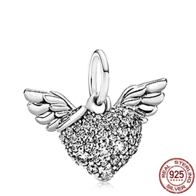 Charm-Anhänger aus 925er-Sterlingsilber mit funkelnder Pavé-Krone, O-Baum, Sicherheitskette, passend für Original-Fasion-Armbänder, DIY-Frauenschmuck, Geschenk