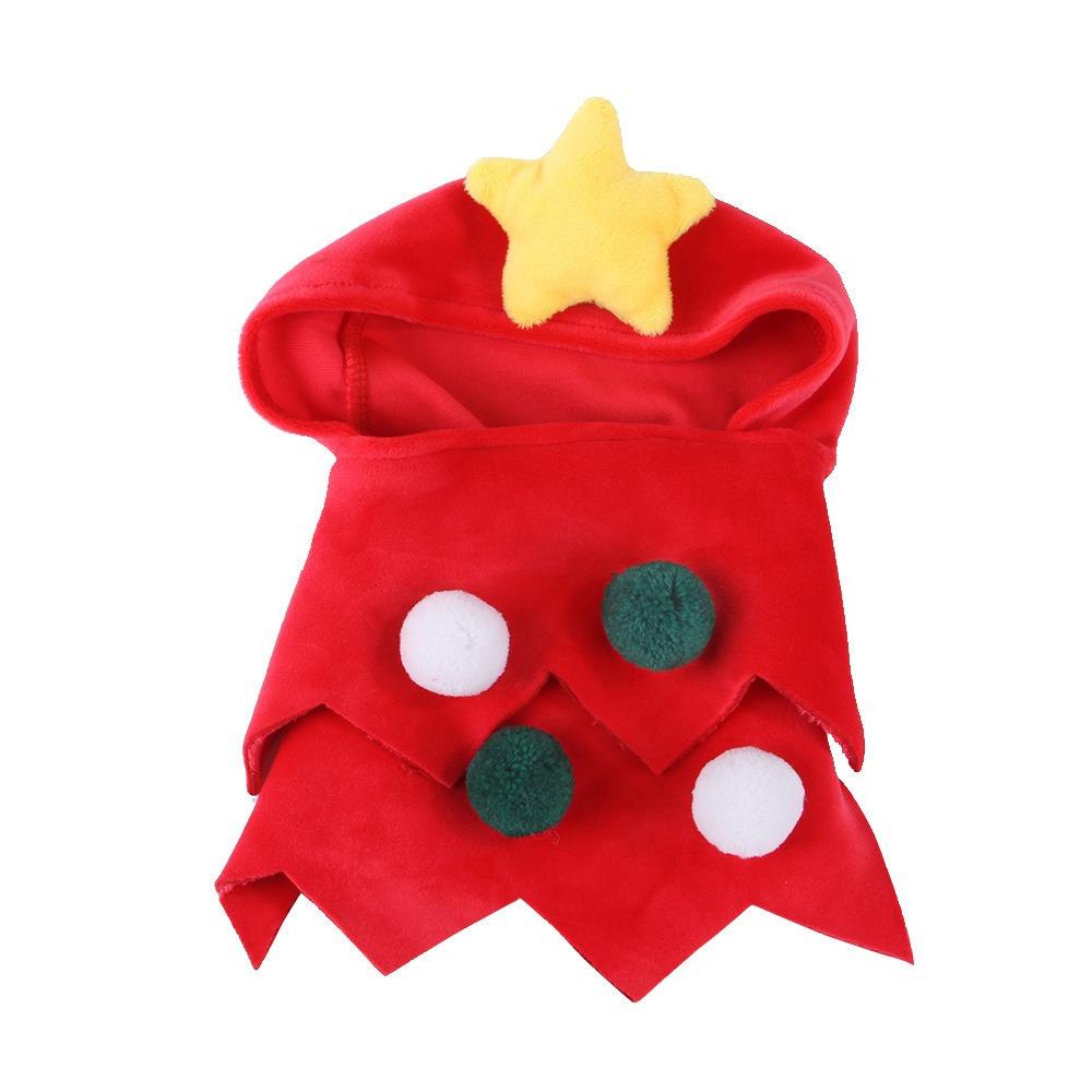 Soft Plush Christmas PET Cape Star Topper PET Outfit Cape Cute PET Costume Dress Party S