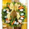 Easter Wreath Handmade Cute Egg Carrot Design Festive Garland Front Door Wreath for home wall door and window decorations