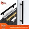 Nordic Modern Minimalist Stainless Steel Black Door Handle for Wardrobe, Drawer, Kitchen Cabinet