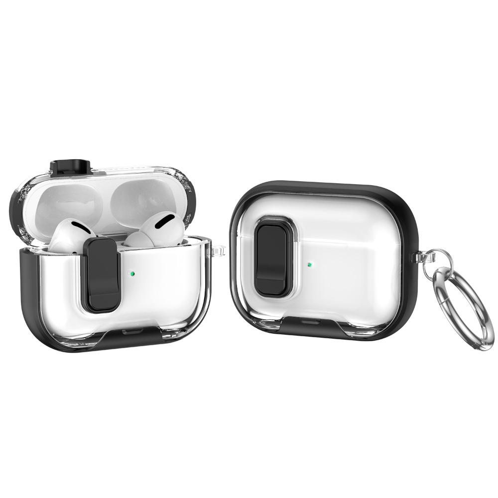 with Keychain Earphone Case Transparent Clear Shell for AirPods Pro 3 Headphone Accessories