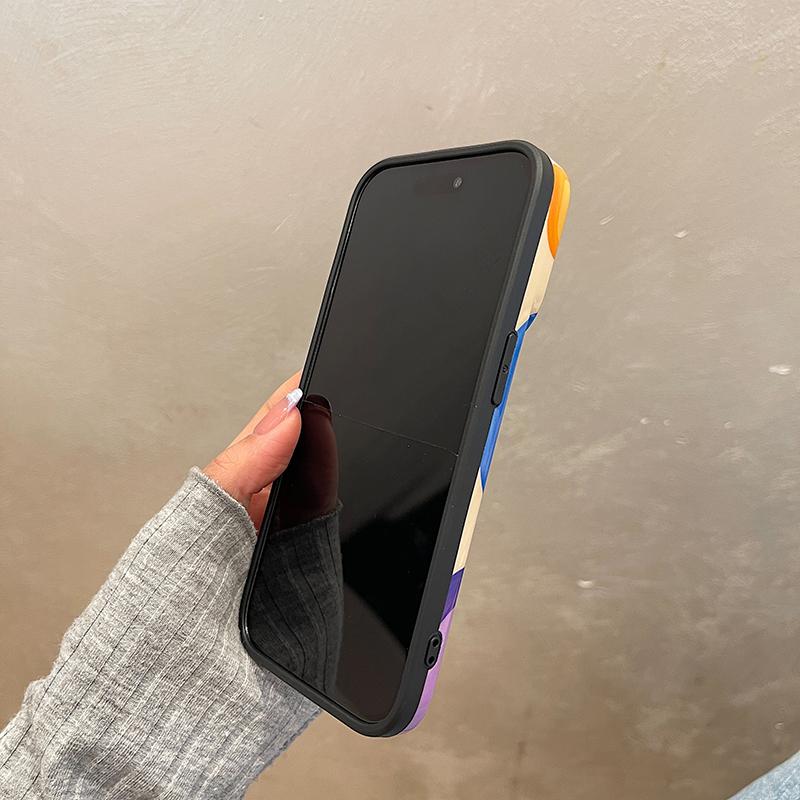 3d Wave Line Colorful Love Phone Case For Iphone 14 13 12 11 Pro Max 14 Plus Soft Silicone Imd Shockproof Back Cover Capa