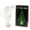 Acrylic LED Seven-Color Christmas Night Light: Snowman, Santa Claus, Apple, Eiffel Tower Luminous Toy