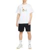 T-shirt da uomo con scollo rotondo bianco, vestibilità dritta moderata HJ0819-100