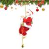 Santa Claus Bead Climbing Electric Battery Operated Decor with Music Christmas Climbing Santa Claus On Rope for Christmas  Party