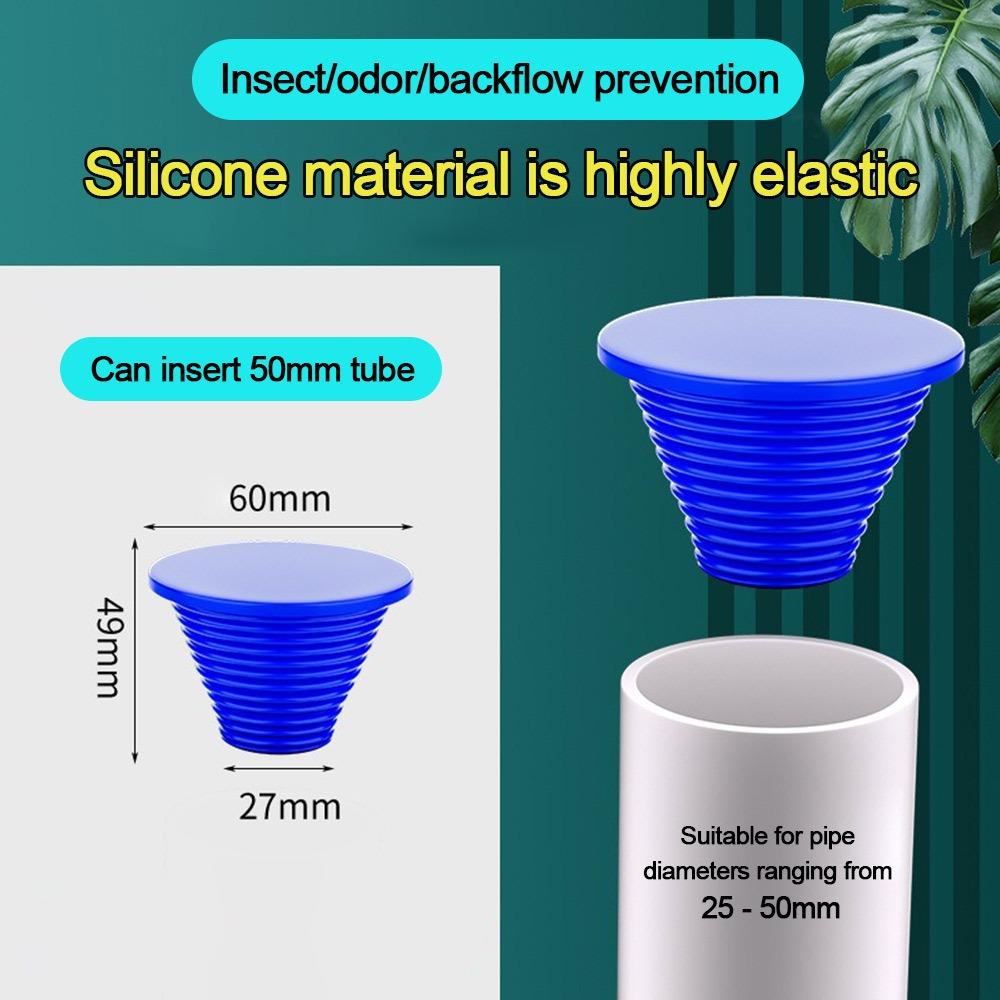 Silicone Sewer Pipe Sealing Ring Conical Shape Anti Odor Floor Drain Stopper Anti-clogging Sewer Seal Water Pipe Plug