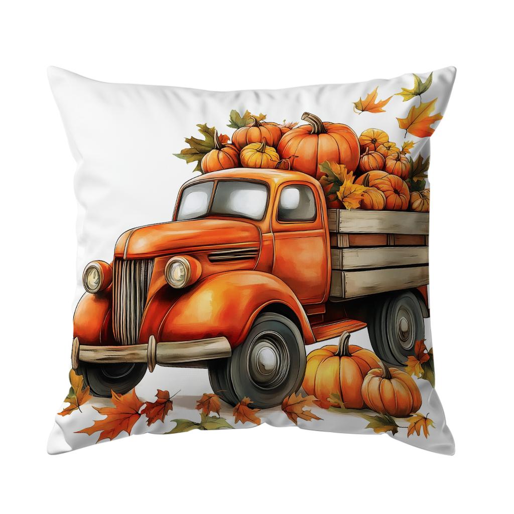 Autumn Decoration Cushion Pillowcase Printed Polyester 45X45Cm Throw Pillowcover Decorative Sofa Cushion Pillowslip Home Decor