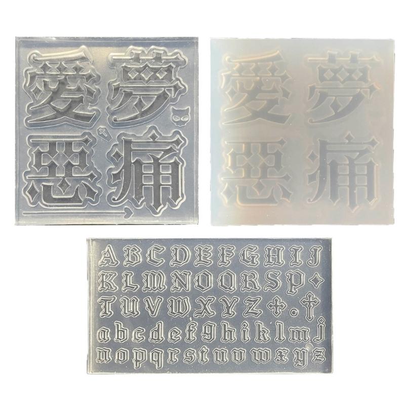Unique DIY Craft Moulds Gothic Ornament Mould Cute Letter Silicone Molds Silicone Material for Nail Art Decorations