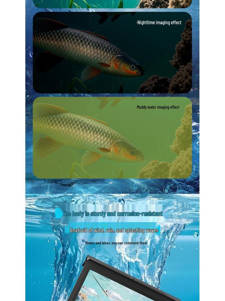 7-inch Waterproof Underwater Fishing Camera for Ice Fishing and Fish Locating