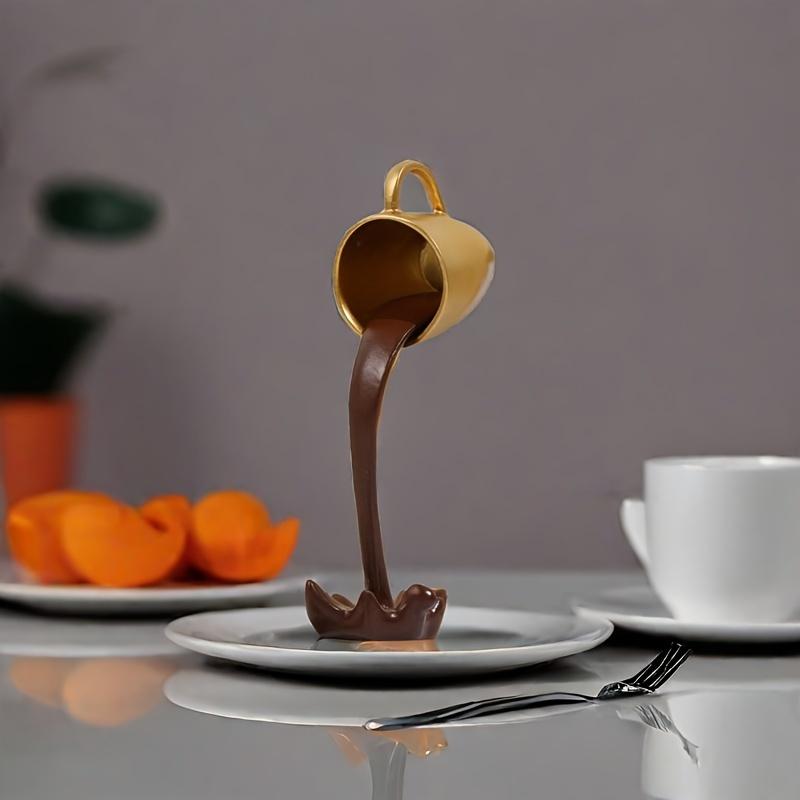 1 ud. Decoración Creativa de Taza de Café Flotante Invertida de Resina - Adecuado para Efecto de Desbordamiento de Agua