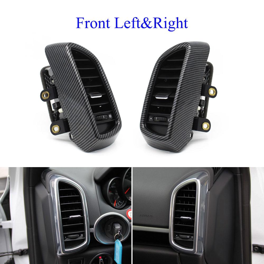 Carbon Fiber Center AC ventilasjonsgitter foran venstre høyre bak luftventilasjonsgitter komplett montering for Porsche Cayenne 7P5