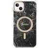 Guess GUBPP14SHMEACSK Case+ Charger Set iPhone 14 / 15 / 13 6.1" black/black hard case Marble MagSafe