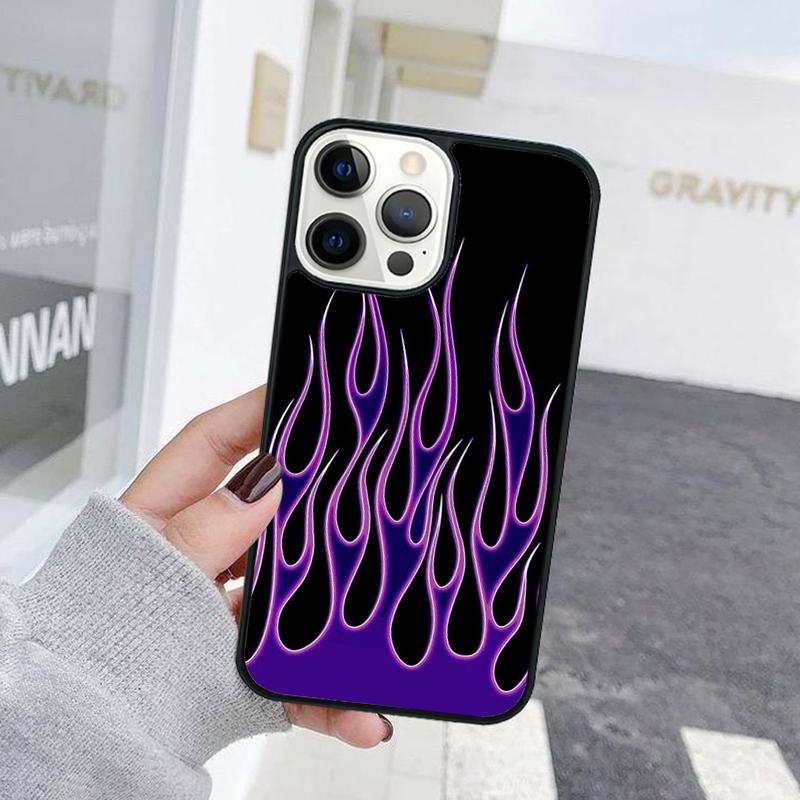 Matte Flames Phone Case For iPhone 17 Air 15 16 Cover  11 13 14 Pro Max 12 Plus Max Fundas