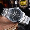 SEIKO 5 שעון מכני אוטומטי לגברים חוגה שחורה רצועת נירוסטה תאריך שבוע עמיד במים 50 מטר שעון יד עסקי