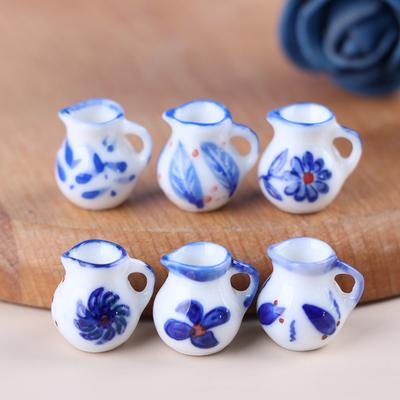 6 Pezzi 1/12 Casa delle Bambole Miniatura Set Mini Lattiera Arredamento Stanza Bambole Decorazione